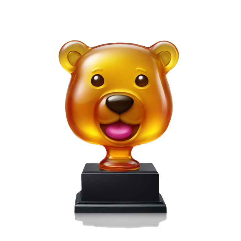 Gummy bear trophy emoji