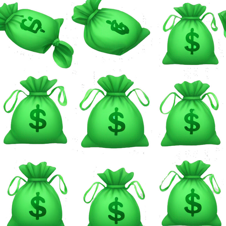 Money bag with green dollar sign emoji