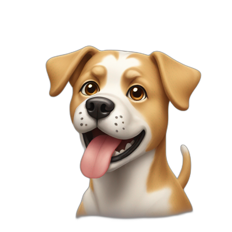 dog-sticking-dog emoji