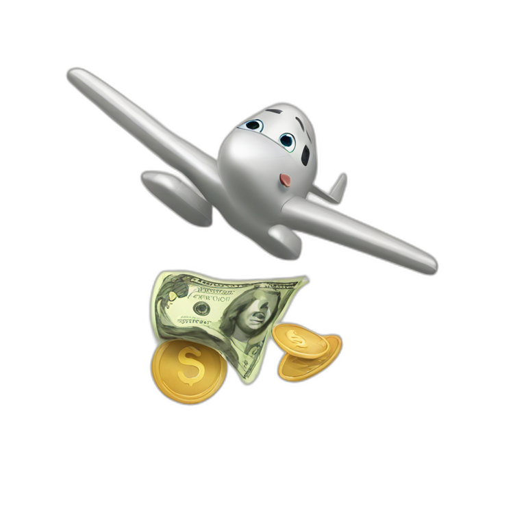 flying money emoji