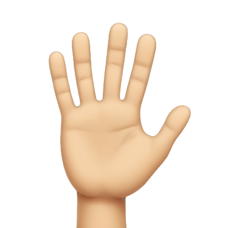 Hand with 4 finger up emoji