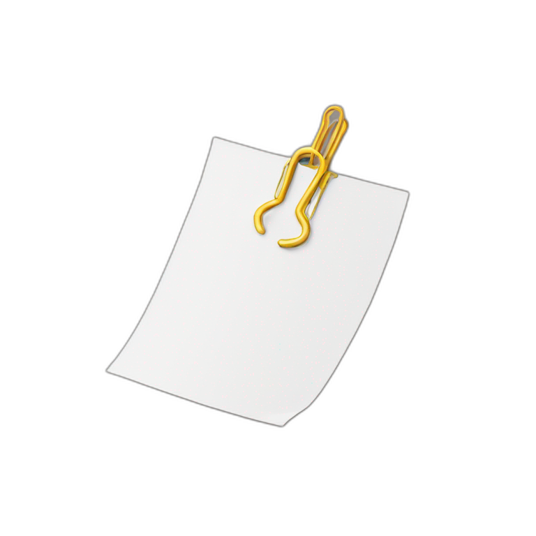 papers with a paperclip emoji