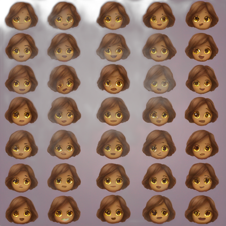 brown hair women in love emoji