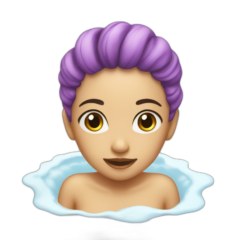 Girl bathing emoji