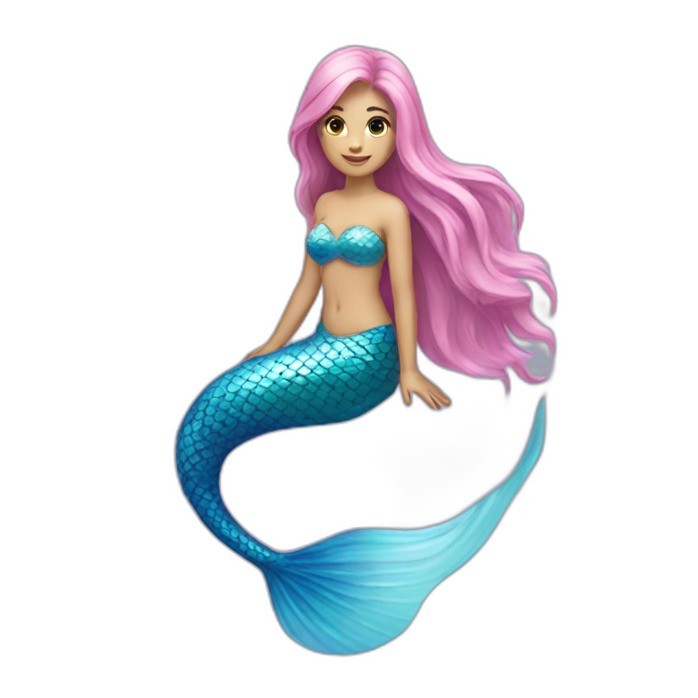 mermaid-half-blue-half-pink-tail emoji