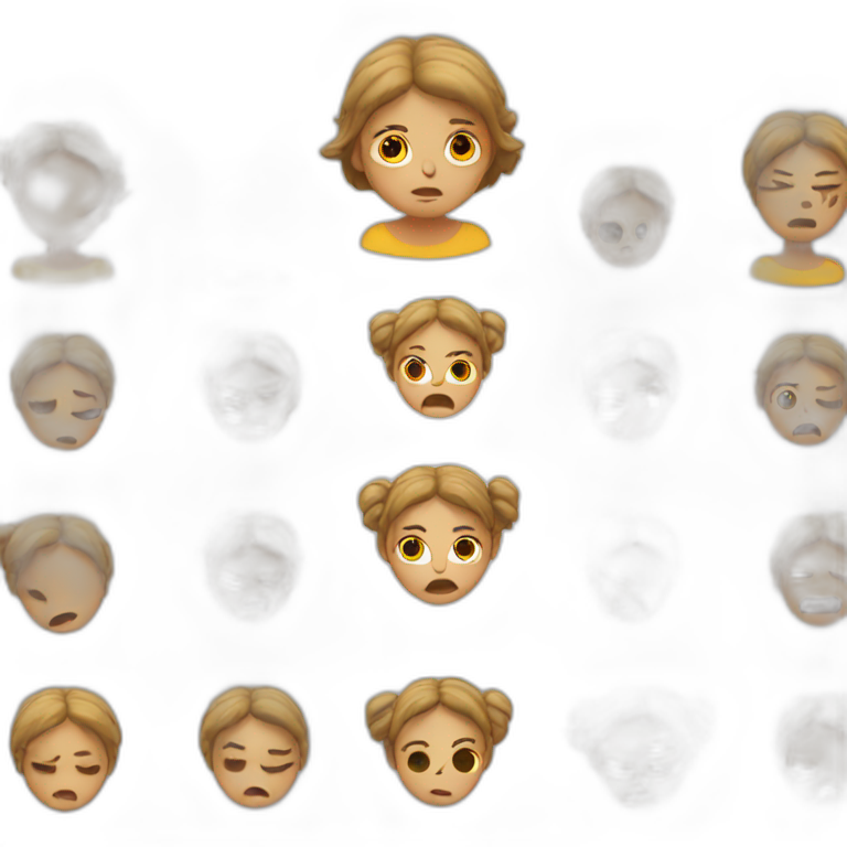 stressed-girl emoji