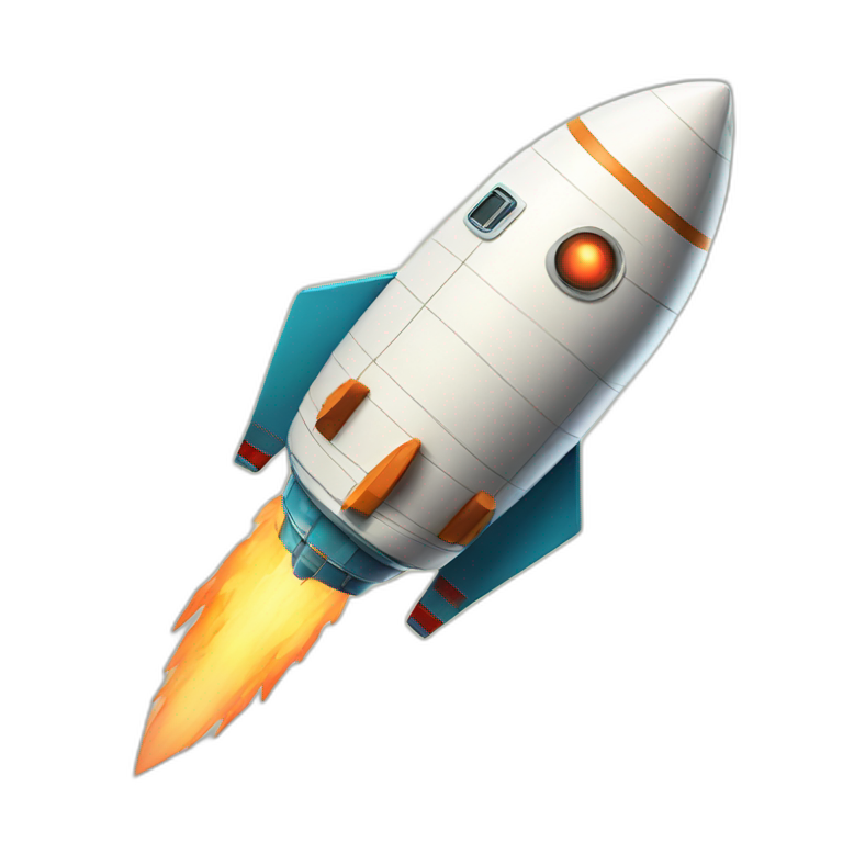 retro space art rocket ship emoji