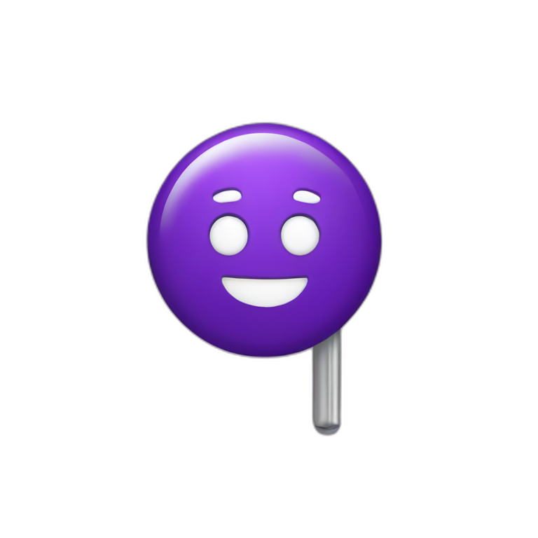 purple pin emoji