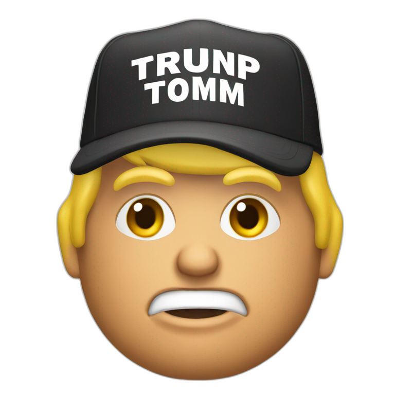 Trump with cap with Winerz written on it emoji