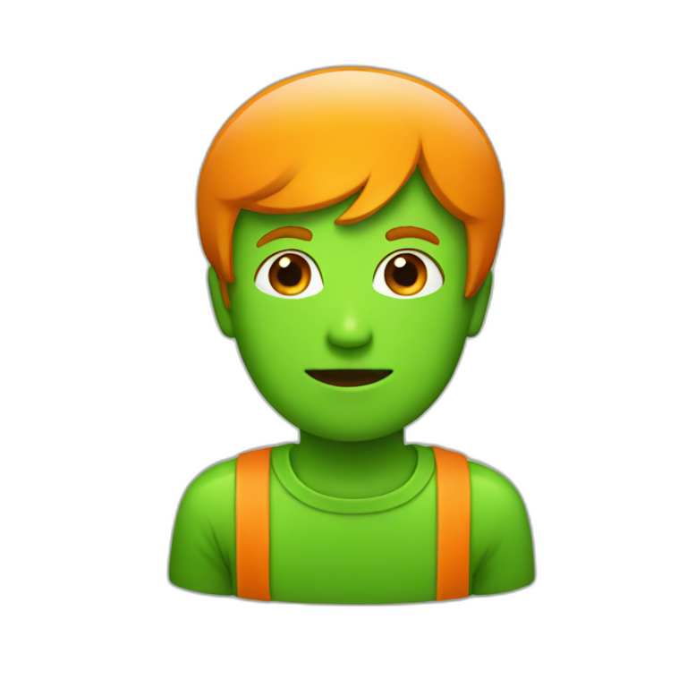 green orange emoji