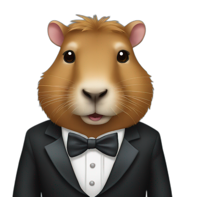 Capybara in a tuxedo emoji