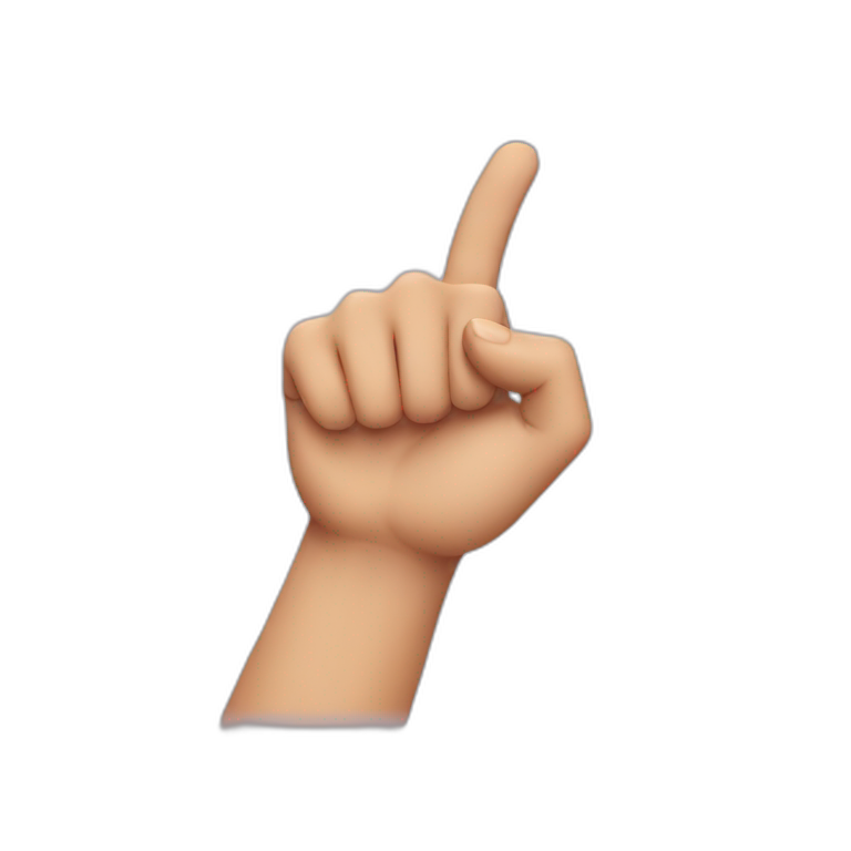 hand pointing to the bottom emoji
