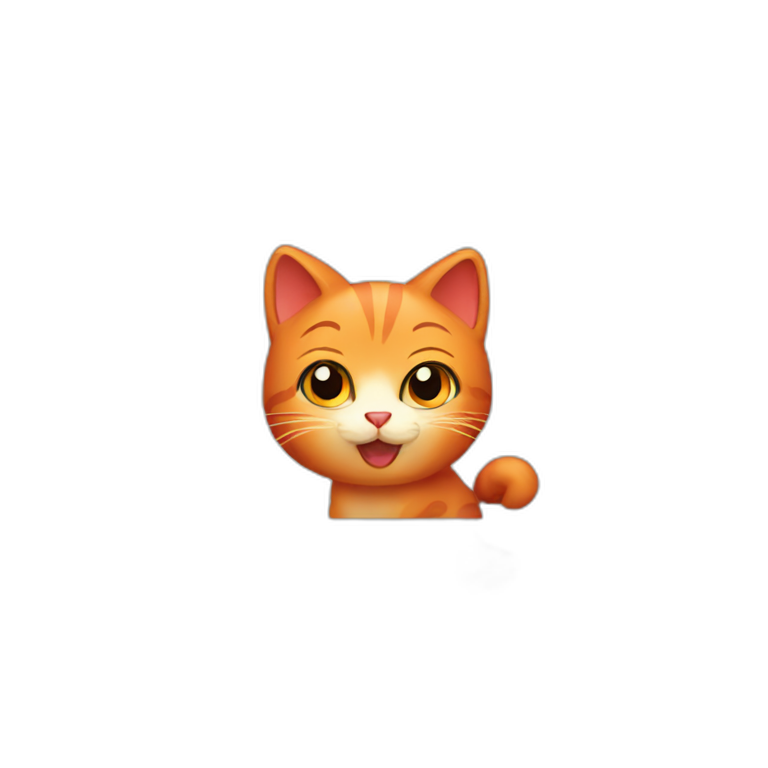 Little red cat  emoji