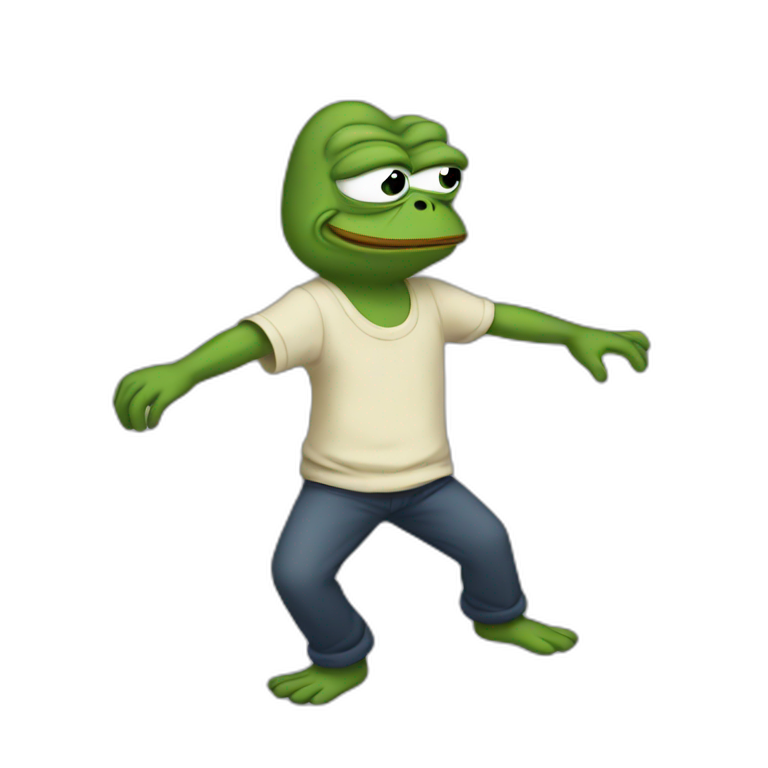 sad Pepe dancing emoji