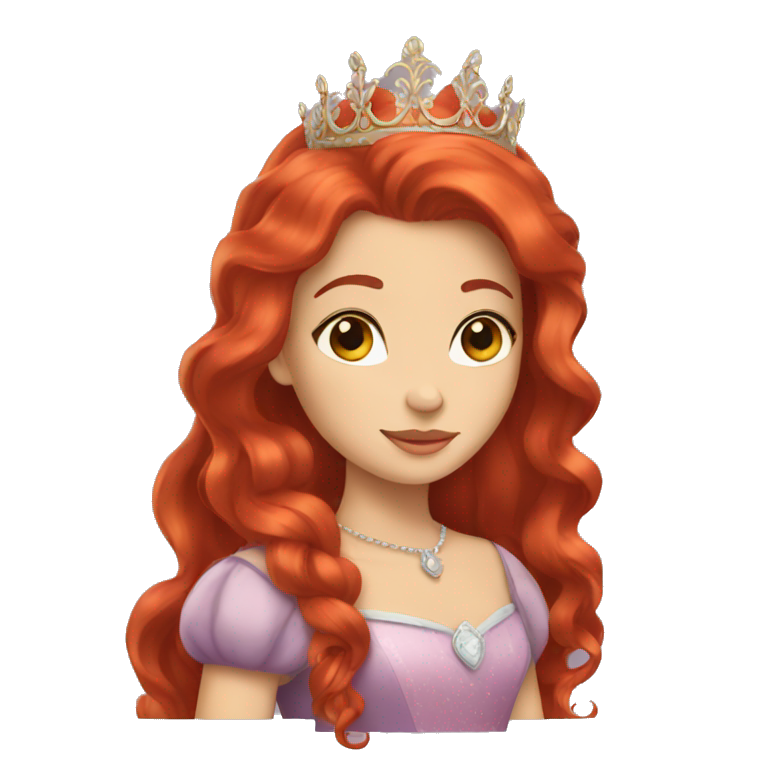 Princess with red hair emoji
