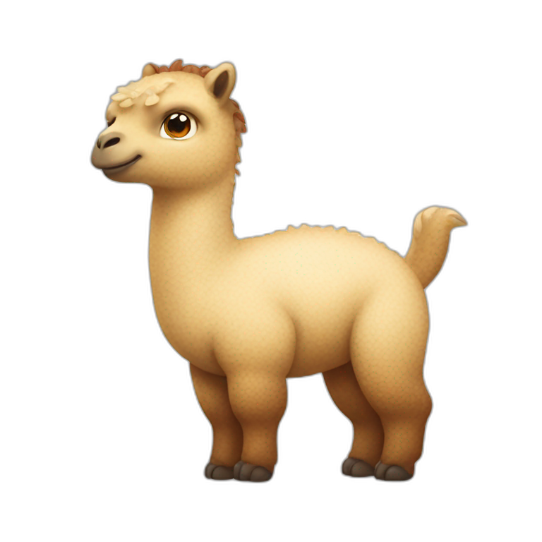 Half alpaca half dinosaur  emoji