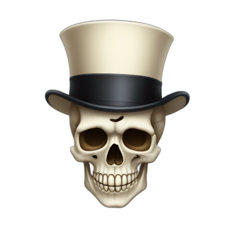 Skull with top hat emoji