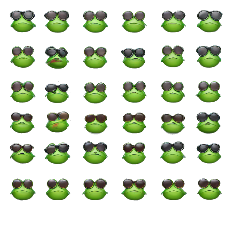 frog emoji wearing sunglasses  emoji