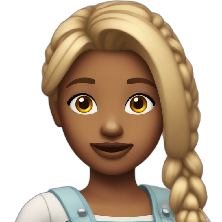 a girl playing sims 4 emoji