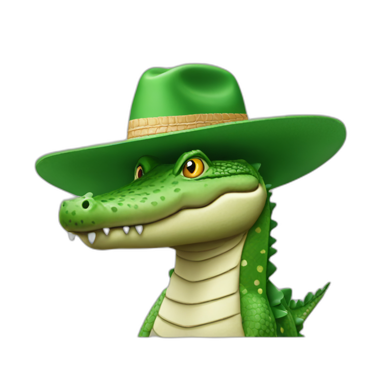 lacoste crocodile with sombrero emoji