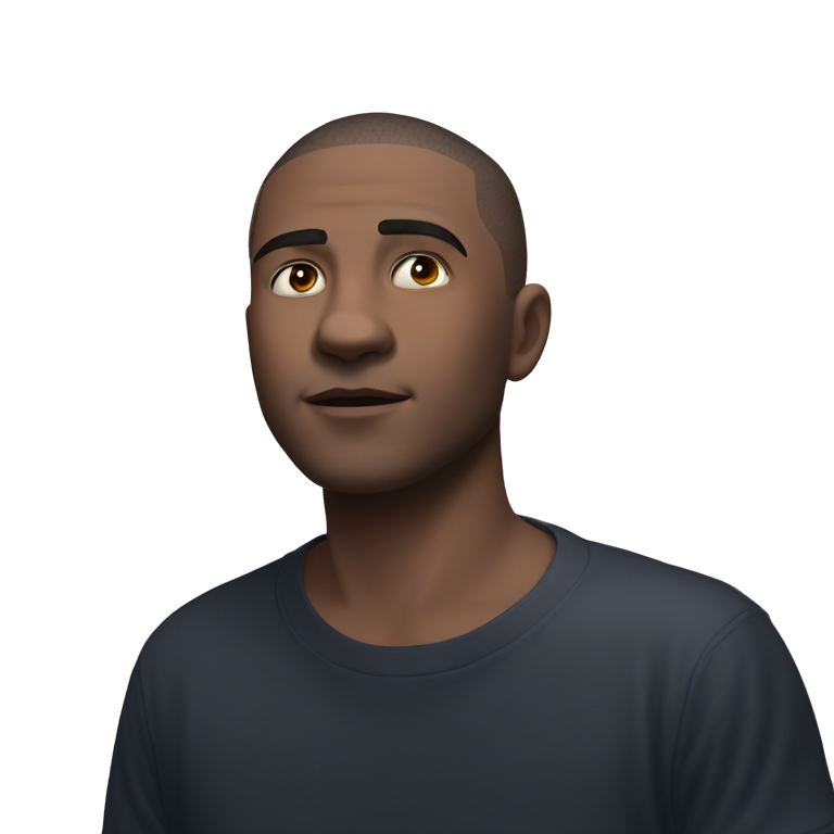 confident black haired boy portrait emoji