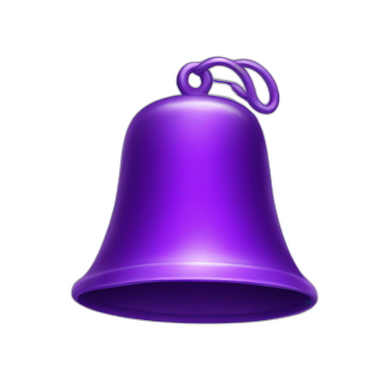 Purple furry bell emoji