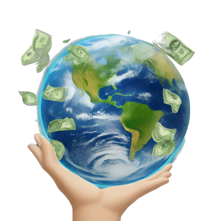 money around the earth emoji
