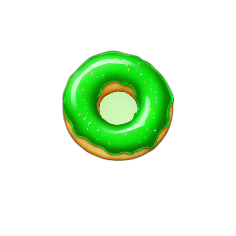 glowing green donut emoji