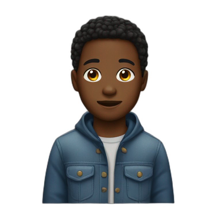 a black boy emoji