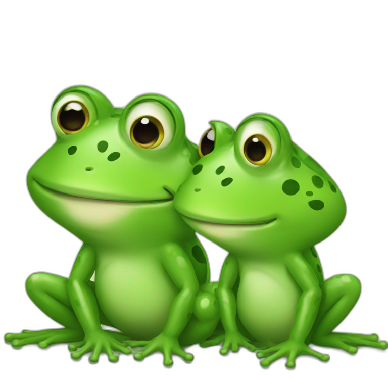 Frogs turned gay emoji