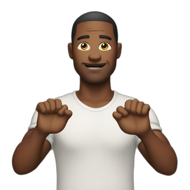 man holding his arms out  emoji