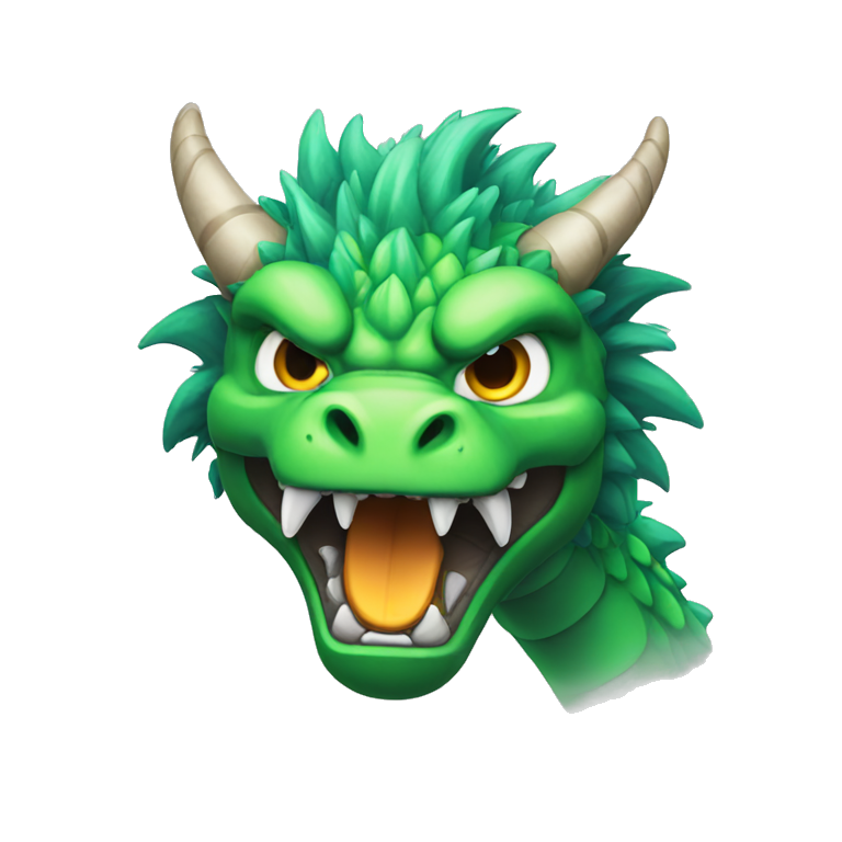 angry fluffy dragon emoji