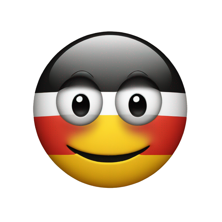 emoji smile but the smile is huge and creepy German flag emoji