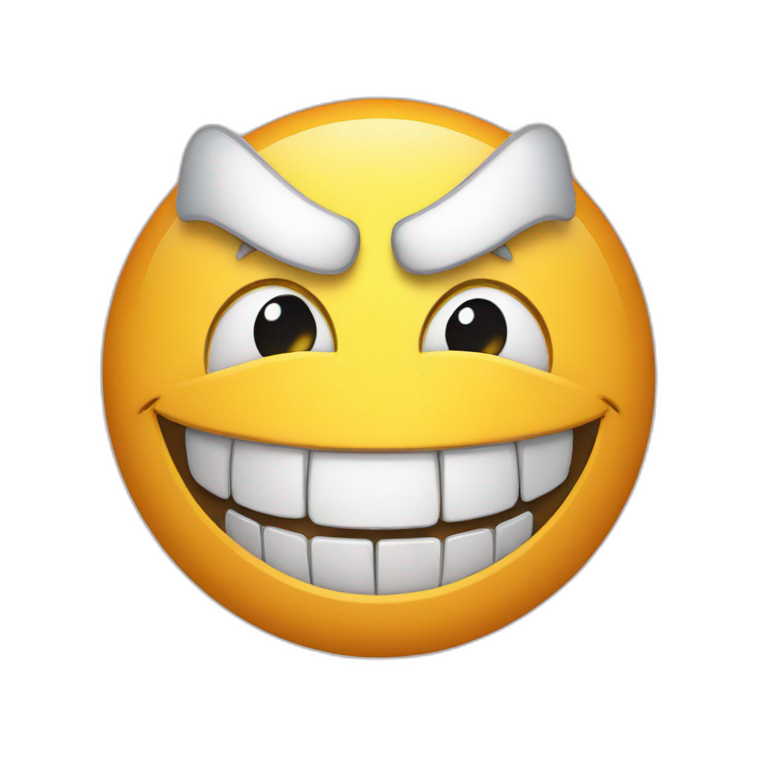 the smile with a sharp teeth emoji