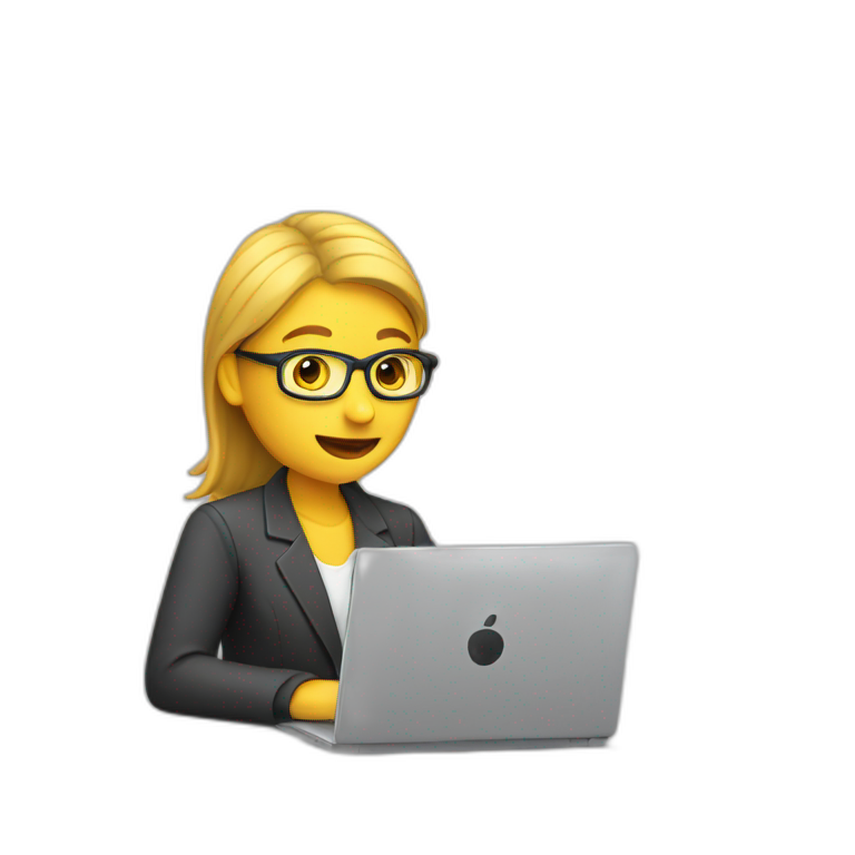 Working in laptop  emoji