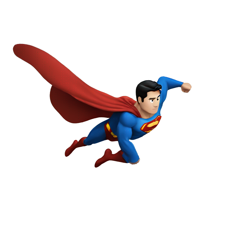 superman flying emoji