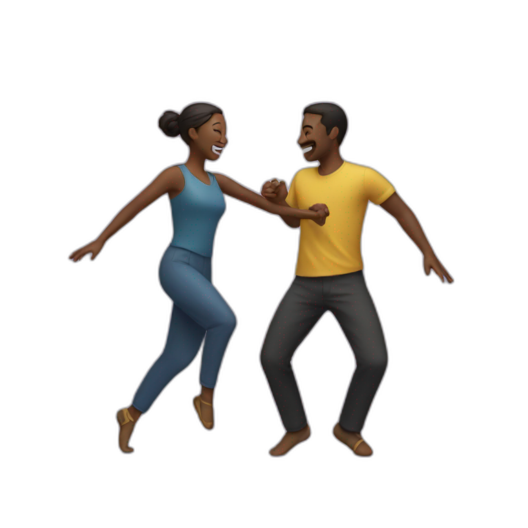 Two people dancing emoji