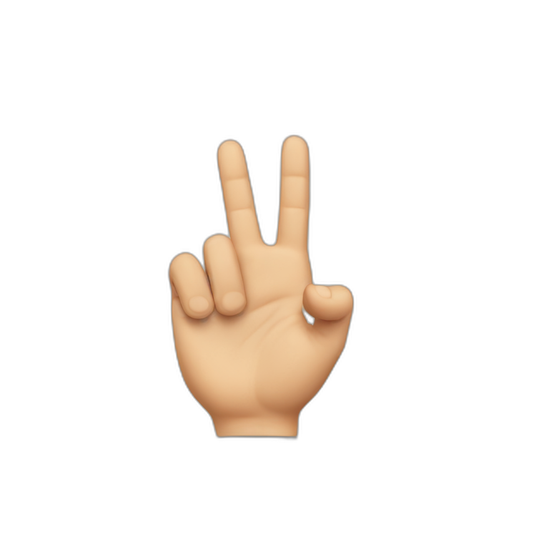 Hand showing 3 fingers emoji