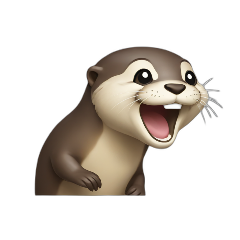 an otter laughing emoji