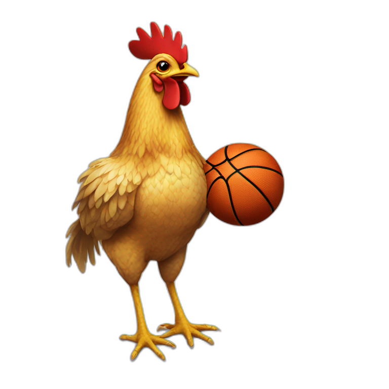 chicken play basketball emoji