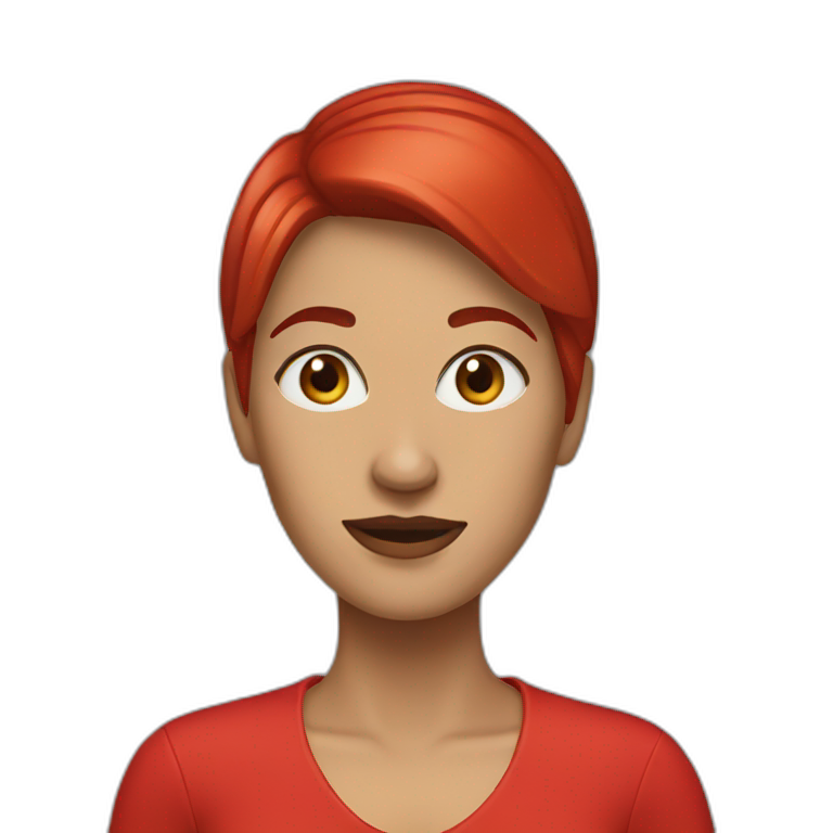 woman in red emoji