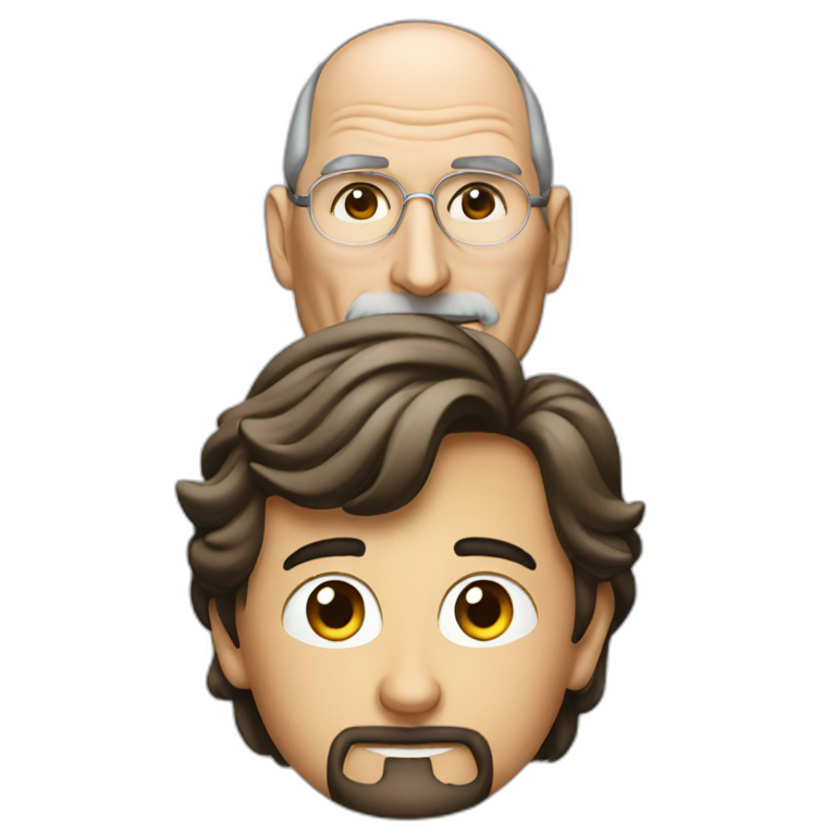 Steve jobs with mac in front of him emoji