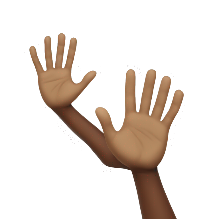 hands up with ba emoji