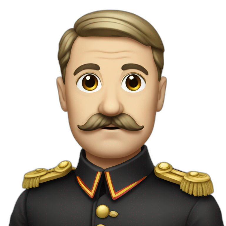 Adolf German dictator Guy with short mustache emoji