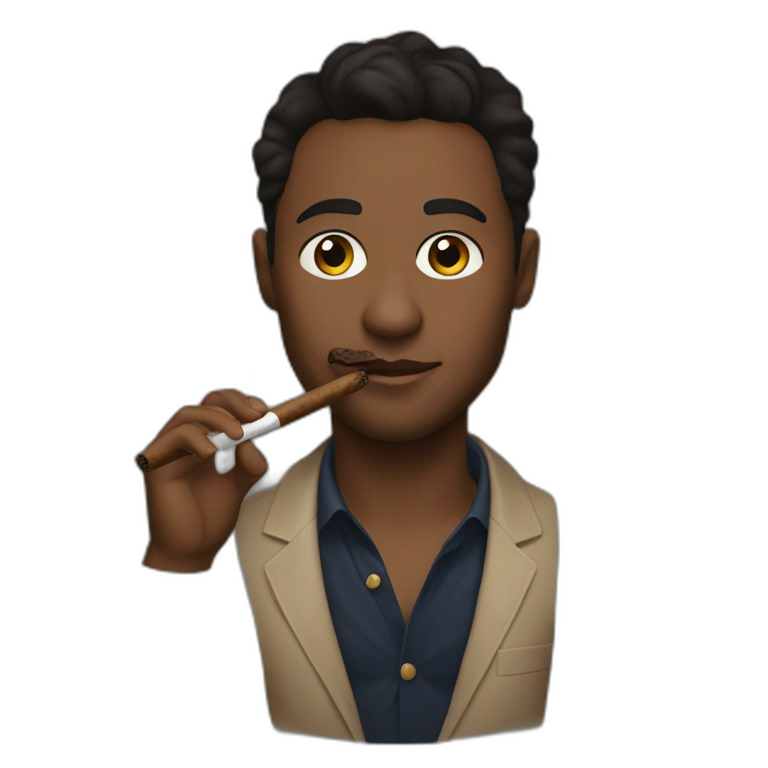 Tristan Tate, rich, smoking cigar, emoji