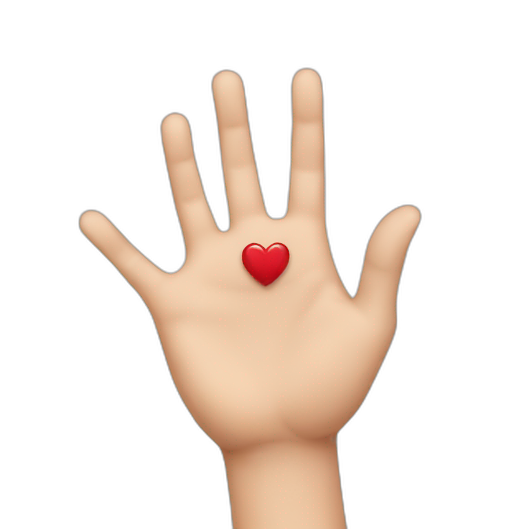 Hand heart emoji