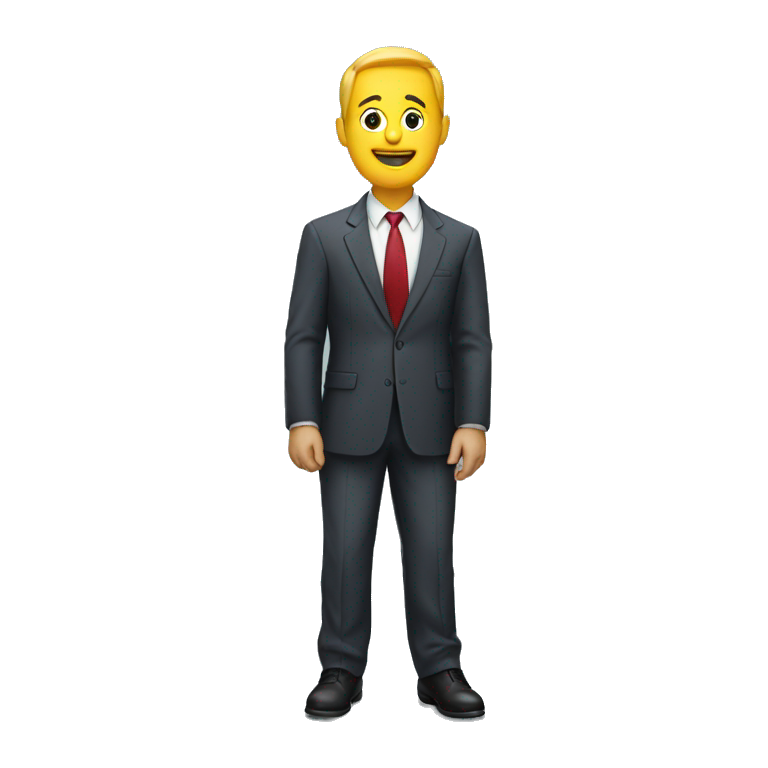 Standing on the word Business emoji