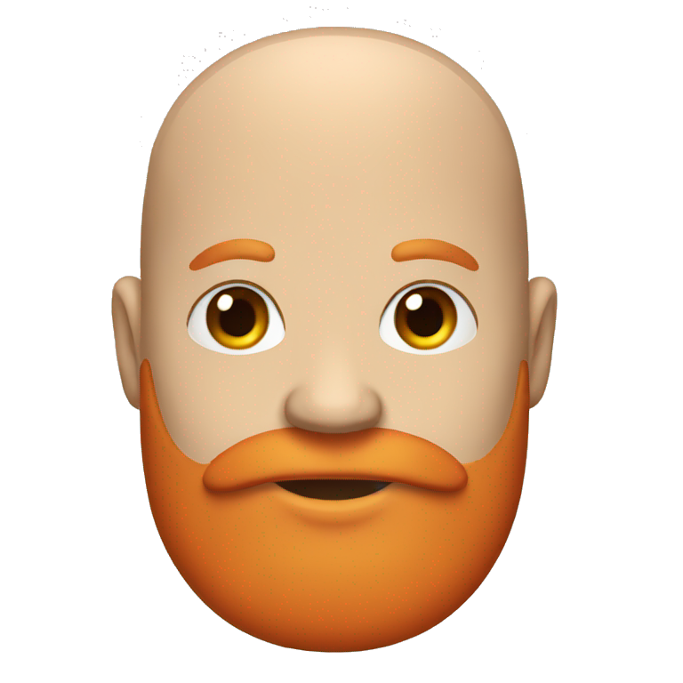 Bald with long red beard emoji
