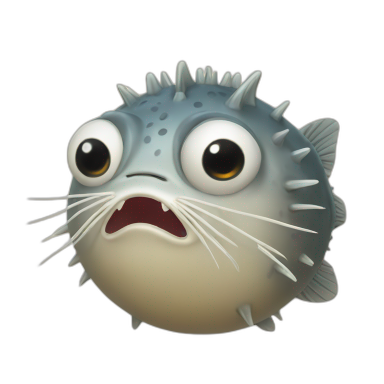 cat blowfish emoji