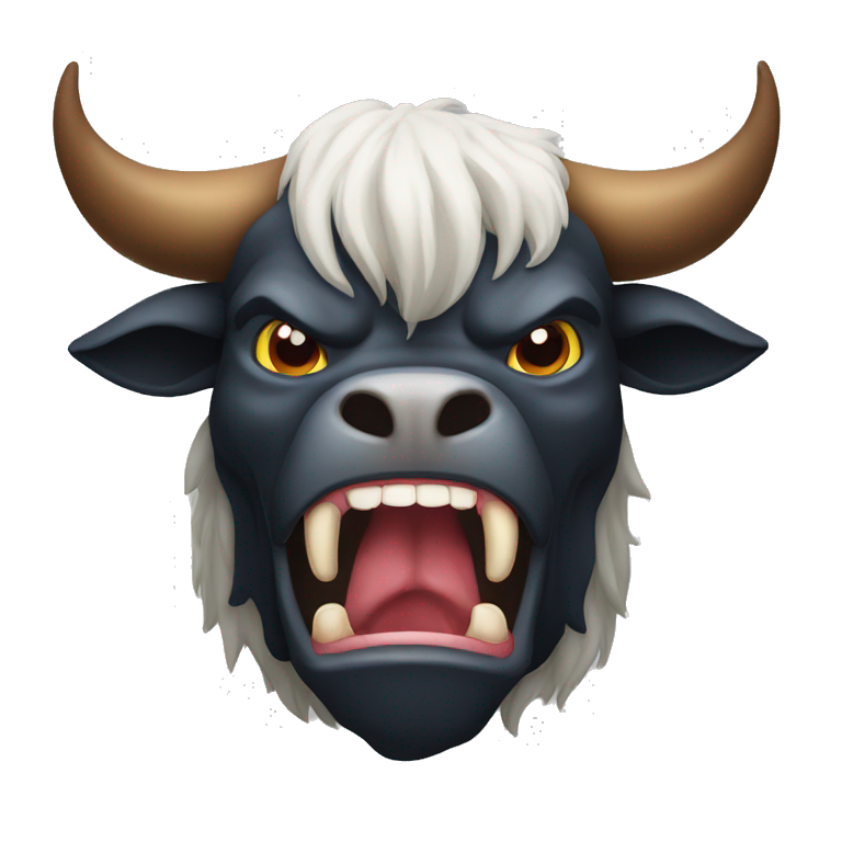 evil bull emoji